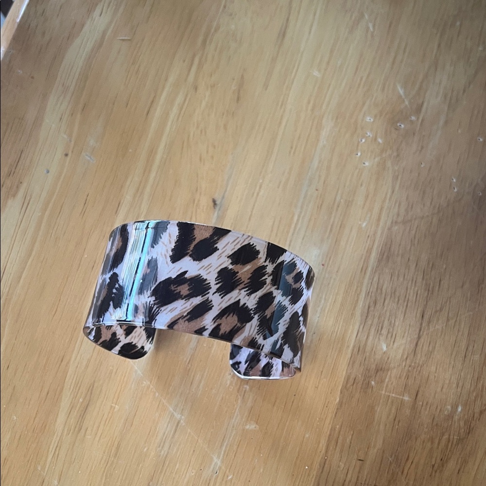 Leopard Print Cuff Bracelet